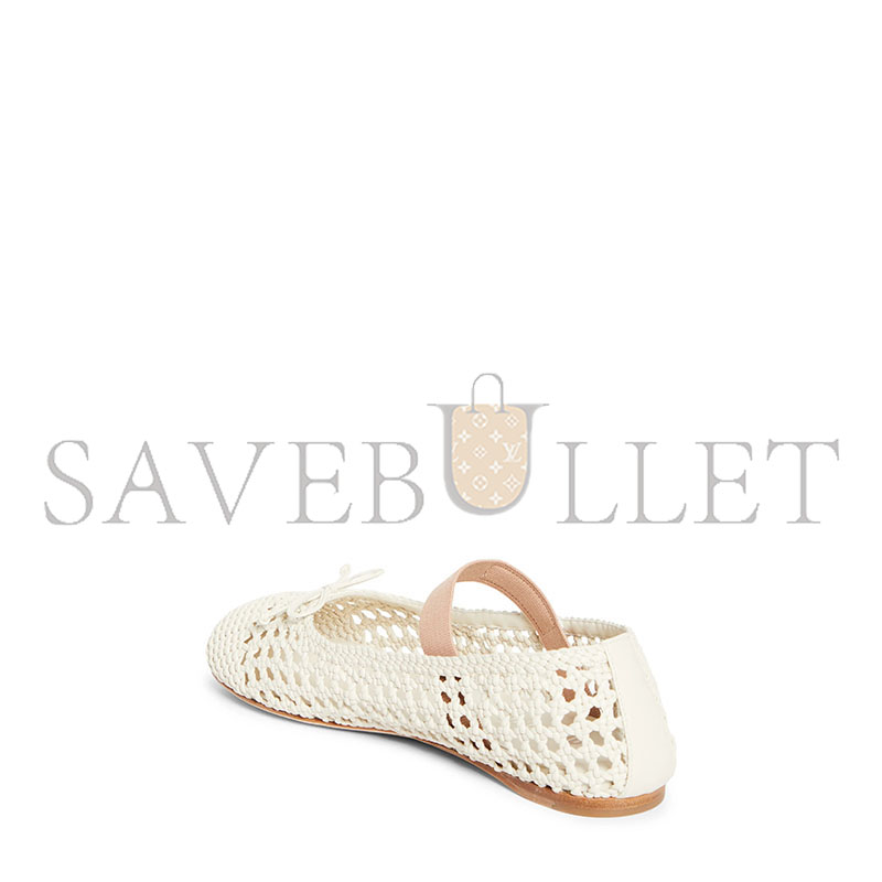 MIU MIU WOVEN MARY JANE BALLET FLAT 